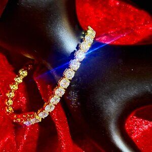 New Moissanite tennis bracelet 7 inches (.5 carats) Grade D VVS1 gold